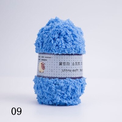 Mjukt slätt garn babystickning ullgarn tjockt garn fiber sammetsgarn handstickat ull virkgarn för gör-det-själv-tröja: 09