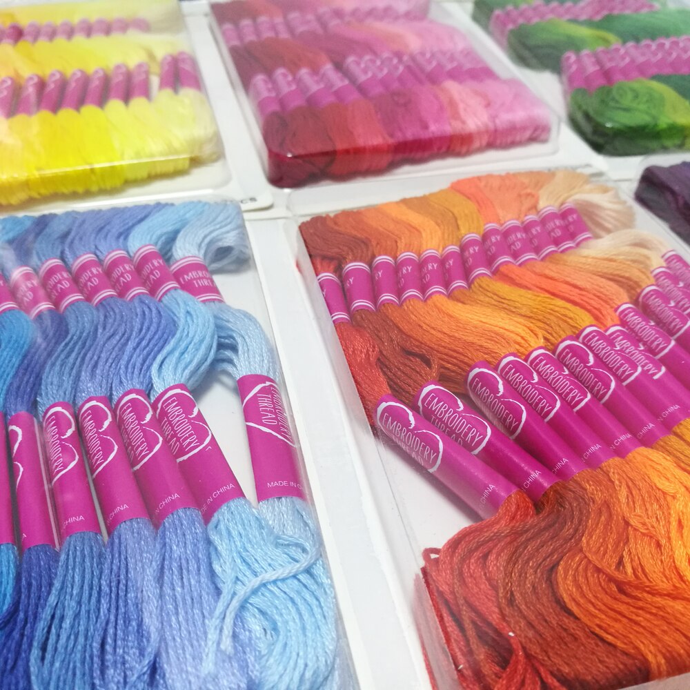 8/12 skeins Mr.hu Embroidery Thread Floss Anchor Similar DMC Cross Stitch Cotton Threads Hand DIY Sewing Craft Thread TH00051
