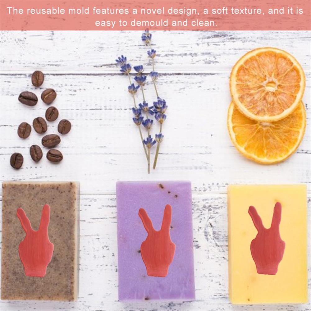 Siliconen zeepmal in de vorm van een gebaar, wasbare herbruikbare mousse cake tube mal voor het maken van taarten, doe-het-zelf knutselwerkjes