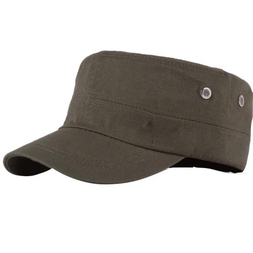 Mode Mannen Effen Kleur Platte Pet Outdoor Zon Bescherming Baseball Hoed Hiphop Uitgerust Cap Hoeden Voor Mannen Vrouwen slijpen: Army Green