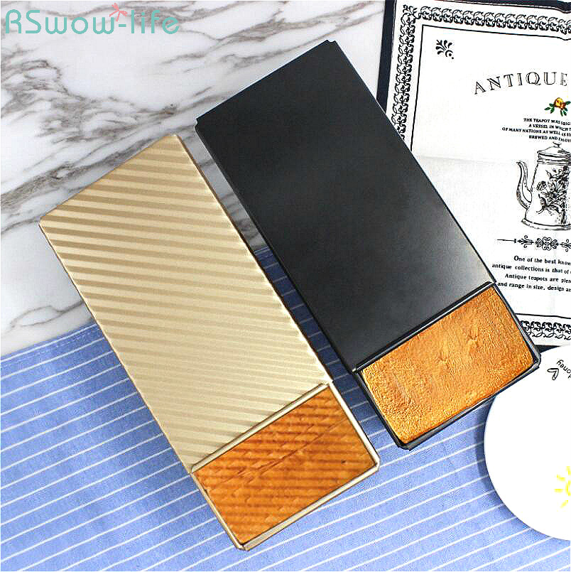 Herramienta para hornear Rectangular para oro tostadas de pan de molde horno pastel casero herramientas de cocina para hornear de acero al carbono rectángulo hacer pan