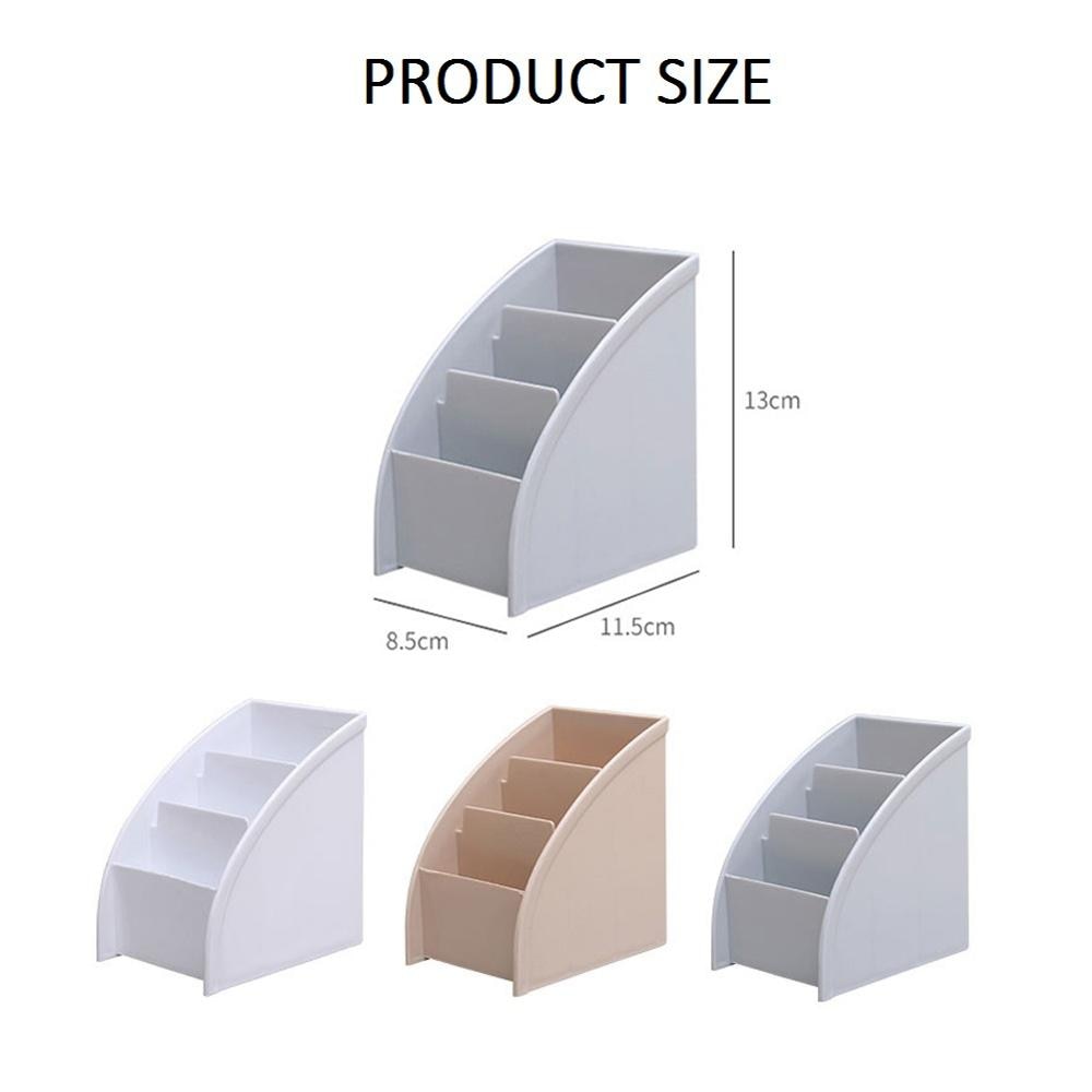 Organizador trapezoidal multifuncional, caja de almacenamiento para mandos a distancia, soporte para teléfono móvil, estuche de almacenamiento de maquillaje, decoración de escritorio