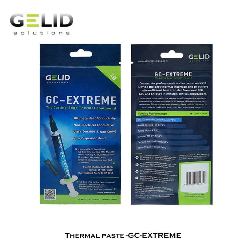 GELID GC-Extreme PC CPU Heat Sink Fan graphics card silicone grease thermal conductive 8.5W/MK For CPU cooler CPU Cooling pad