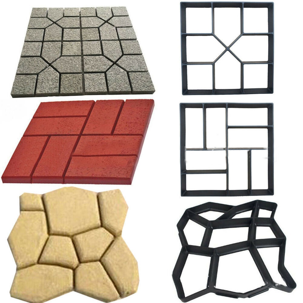 Paver Molds for Concrete DIY Path Maker Cement Mould Gardening Tools Reusable Concrete Mould Stone Brick Paving Paver Moulds