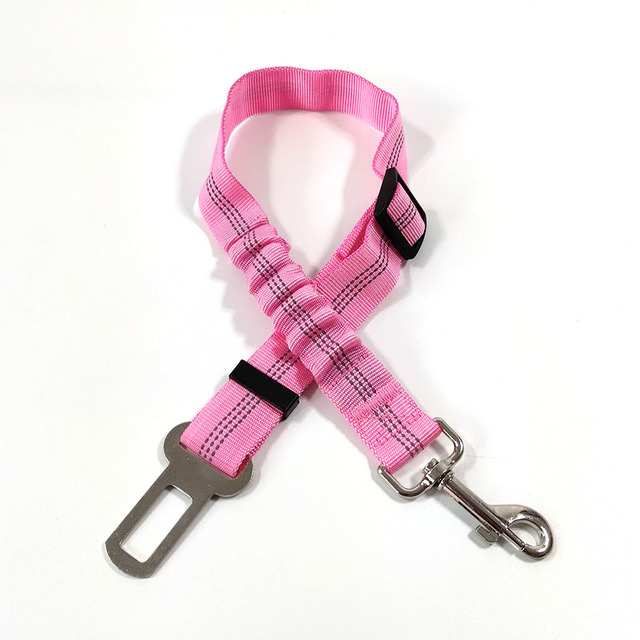 Pet Hond Kat Seat Belt Verstelbare Harnas Demping Elastische Reflecterende Veiligheid Touw Voor Hond Kat Dierbenodigdheden: pink