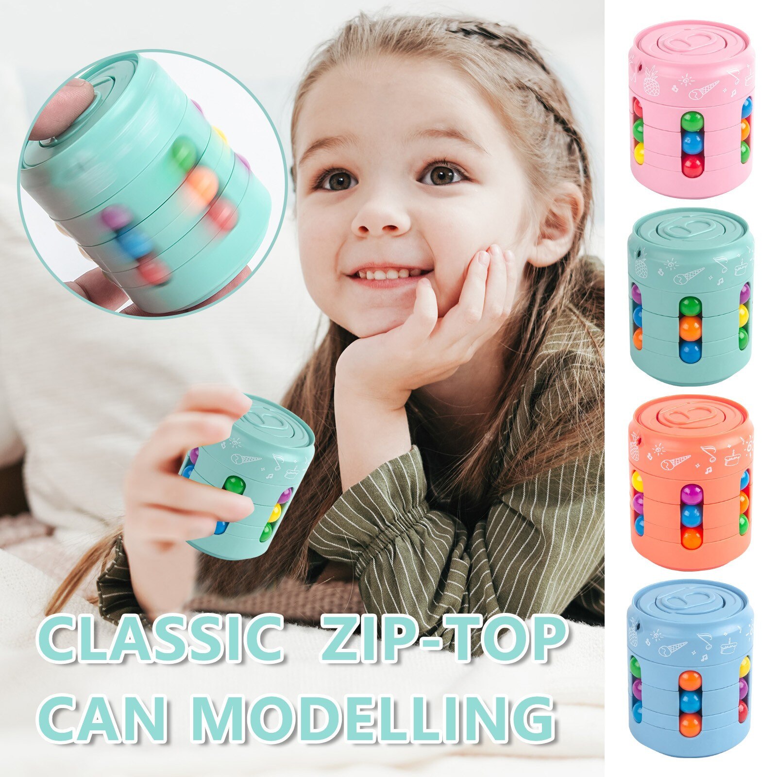 Stress Spel Speelgoed Voor Kinderen Magic Spinning Bean Draaiende Kan Decompressie Speelgoed Kid Kinderen Speelgoed