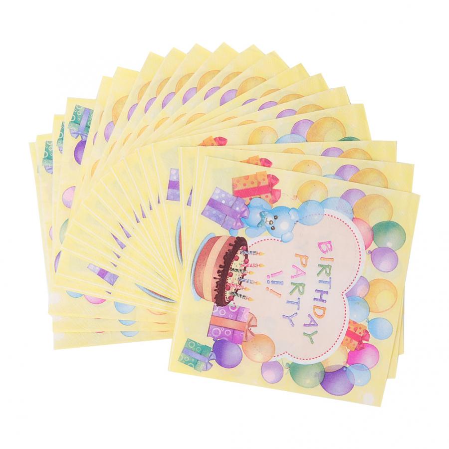 20 stk baby shower papirserviett for festvev serviett dekorasjon servietter babypleie