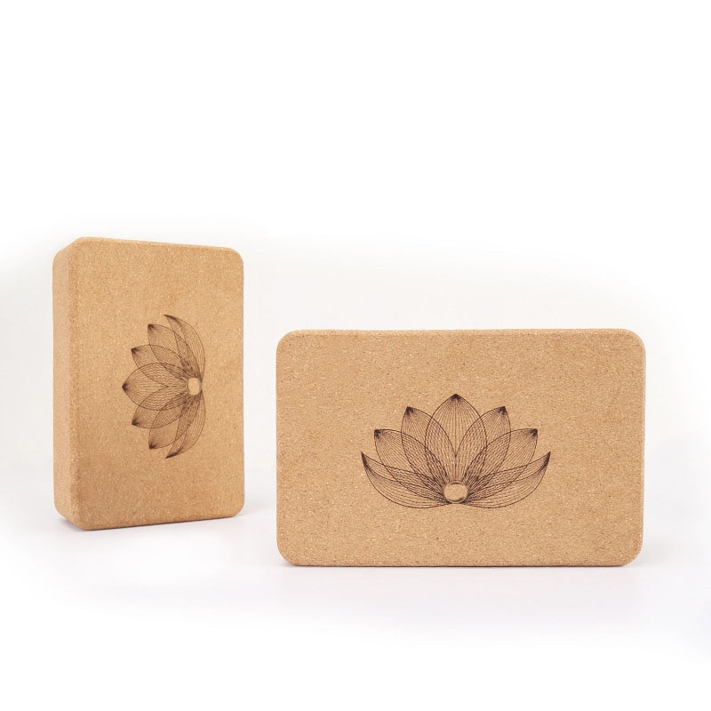 Yogablok van kurk met hoge dichtheid, schuimblokken voor yoga, pilatesapparatuur, yogakubussen, fitnessapparatuur, fitnessapparatuur, sportuitrusting