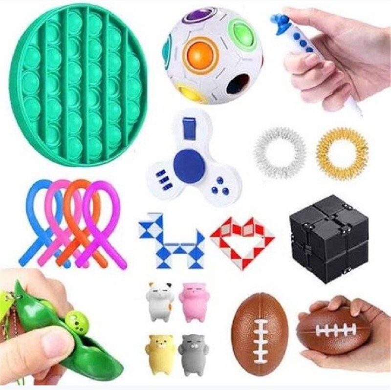 Fidget Toys Anti Stress Toy Set Relief For Adults Girls Boys Children Sensory Stress Relief Antistress Toys: T14
