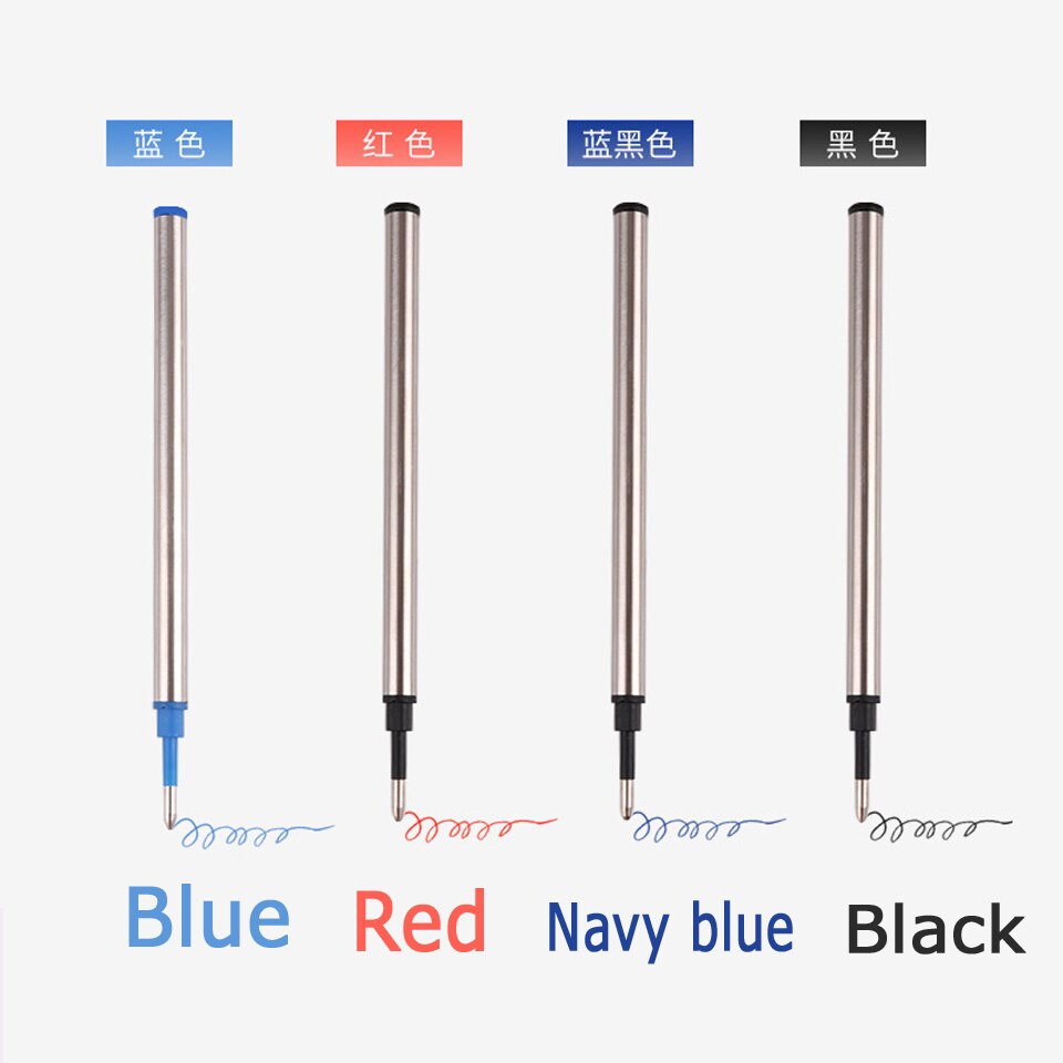 Metal Refills 0.7mm Black/Blue/Red ink for Roller Ballpoint Pen Business Pen Ball Pen Refills Office School Supply Stationery