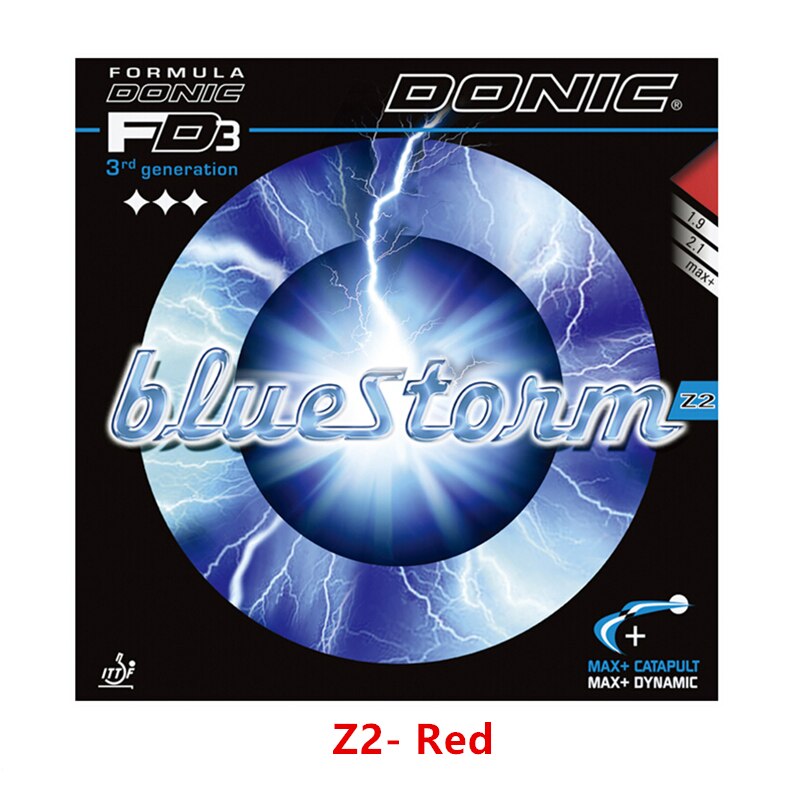 DONIC Bluestorm Z1 Z2 Z3 Tennis Da Tavolo di Gomma di Velocità di Rotazione brufoli in con spugna ping pong tenis de mesa: Z2  Red