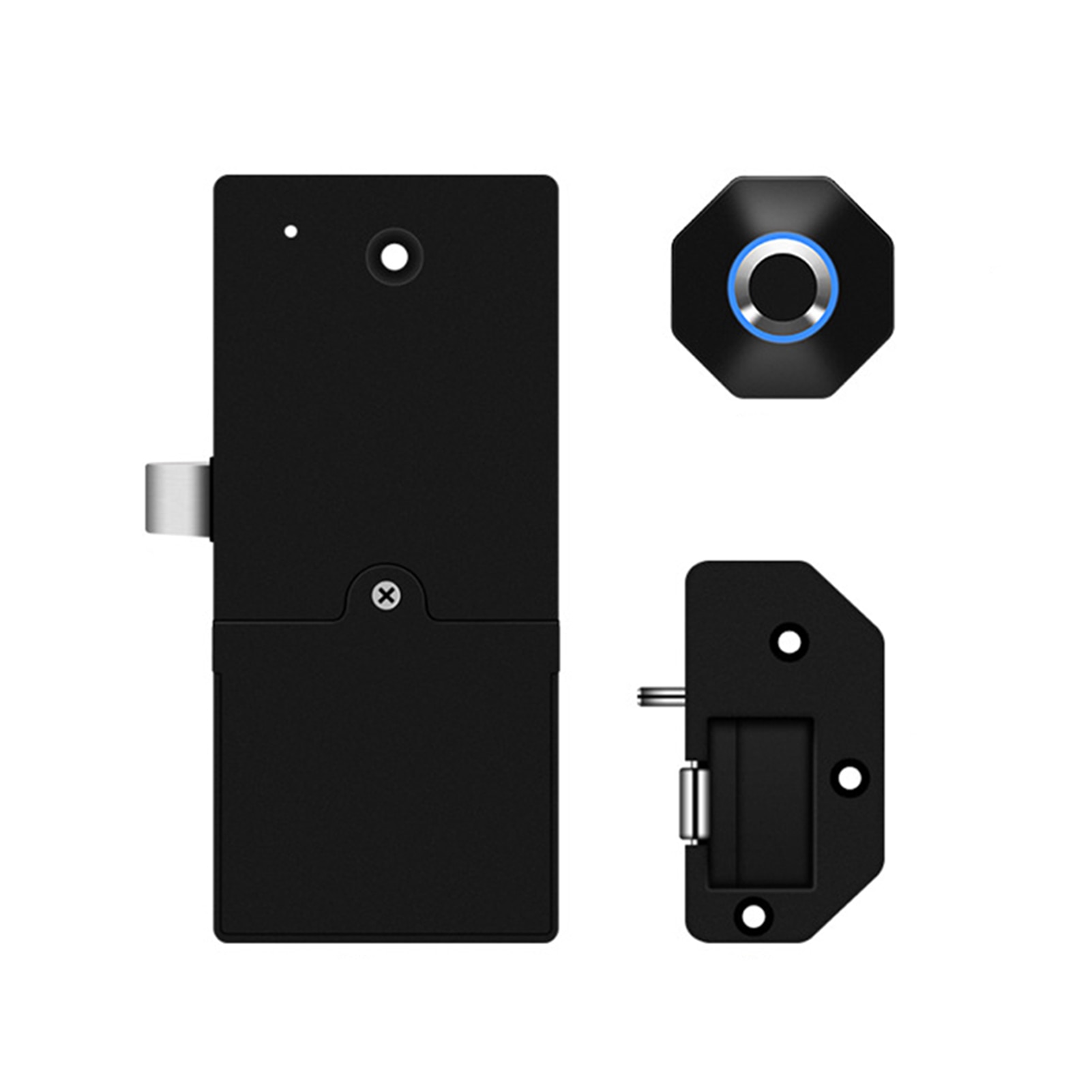 Drawer Intelligent Anti Theft Smart Biometric Home Office File Cabinet Gym Furniture Fingerprint Lock Door Battery Powered