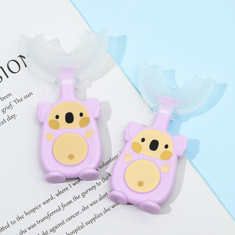 Kinderen U-vorm Tandenborstel 2-12years Kinderen Tanden Oral Care Borstel Zachte Siliconen Tanden Whitening Schoonmaken Tool Borstel