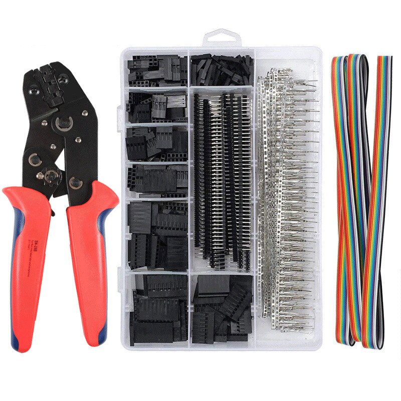SN-28B 0.1-1mm ² Krimptang Tool Set-1550pcs 2.54 Mm Dupont Connectors En Crimp Pins, 460Pcs 2.54 Mm JST-XH Jst Connector Kit