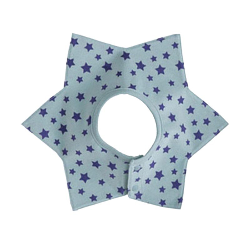 Slabbers Katoen Bloem Ster Babador Vier Layer Waterdichte Kwijl Handdoek Bib Swivel Snap Achthoekige Circulaire Rijst Zak