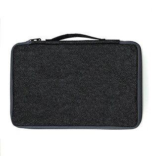 A4 wool felt Document Organizer Folder Padfolio Multifunction Business Holder Case Ipad Bag Office Filing Briefcase Storage: Dark Grey
