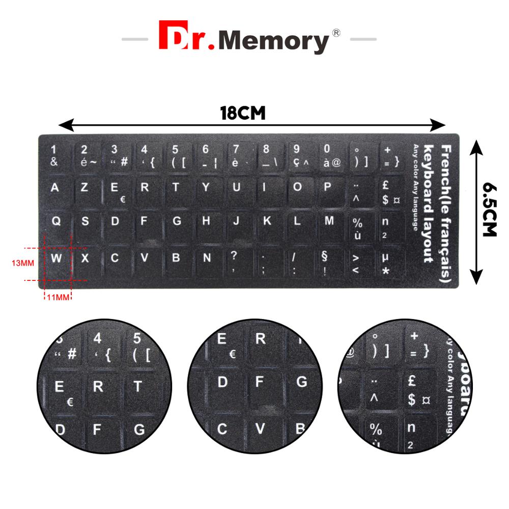 Pegatinas para teclado francés, antideslizantes, de letras, Bloc de notas, para portátil, reemplazo de teclado francés