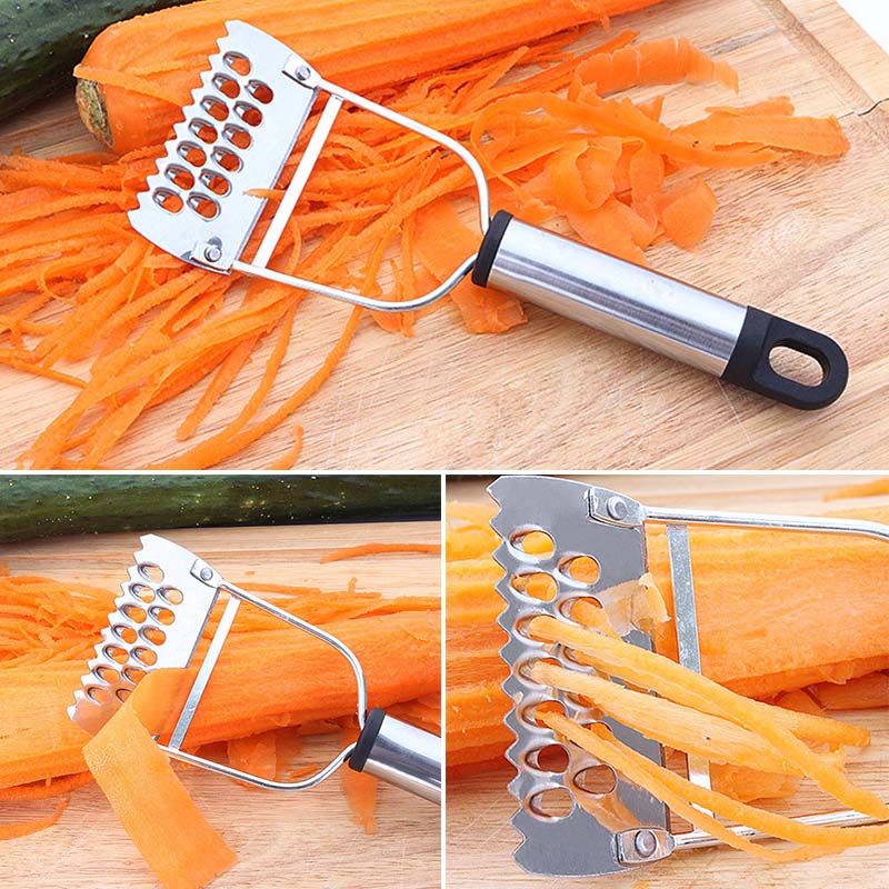 Pelador de verduras portátil de acero inoxidable, accesorios de cocina, herramientas de cocina, rebanador de frutas y zanahorias, 1 ud.