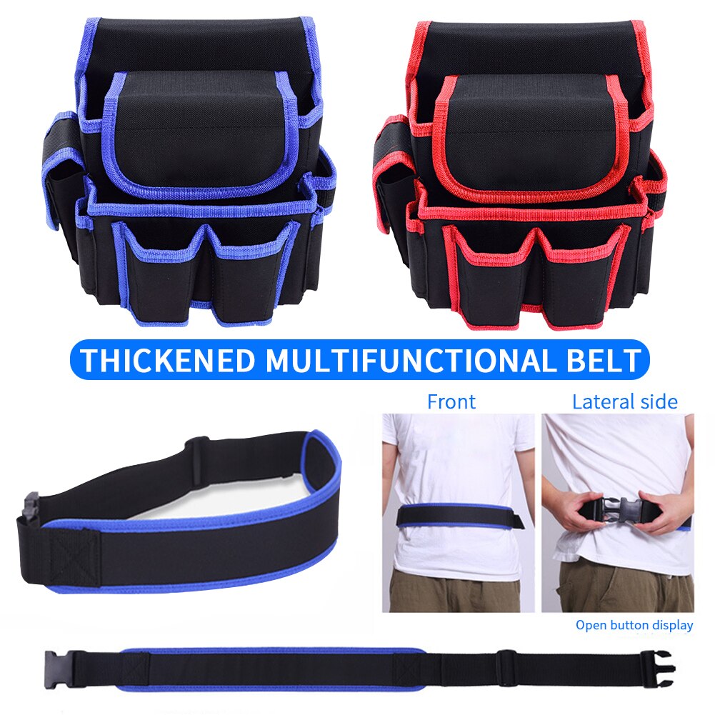 Gardening Multifunctional Oxford Cloth Organizer Electrician Construction Tool Bag Multi Pocket Pouch With Waist Belt Packaging