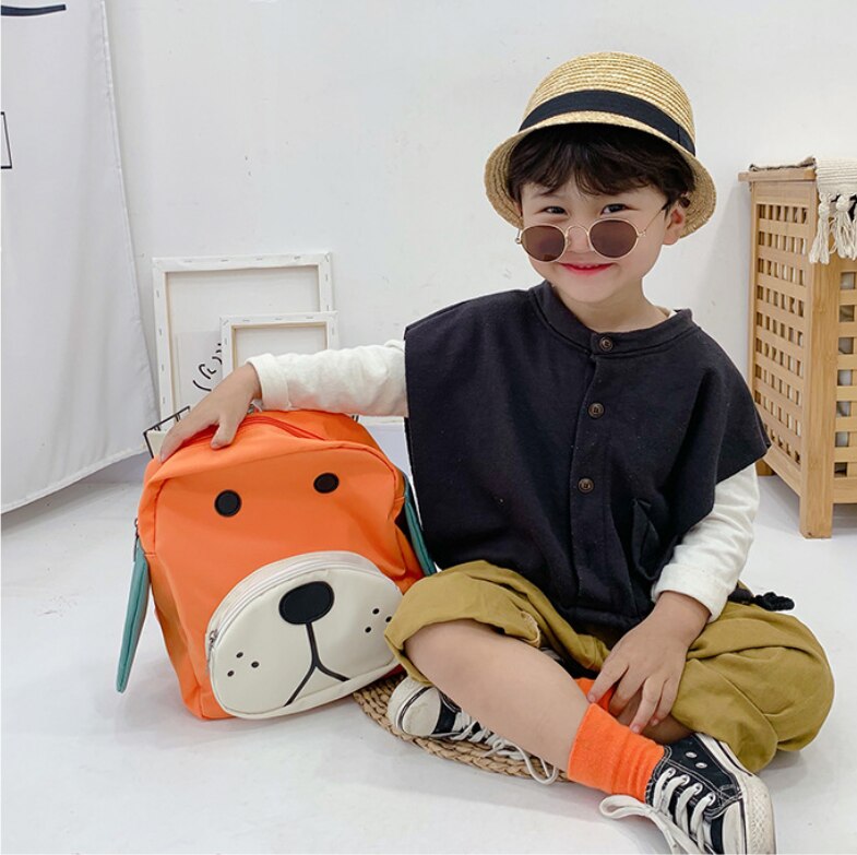 Impresión de perro mochila para niños niñas niños mochilas para niños de kinder mochila escolar pequeña Animal escuela bolsas mochila de