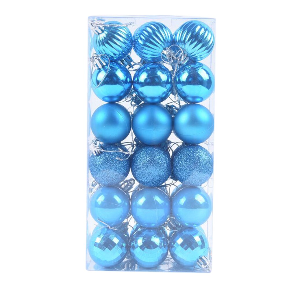 36 Pcs/Set Glitter Christmas Tree Ball Baubles Colorful Xmas Party Home Garden Christmas Decoration Supplies 17 Colors: Mint Green