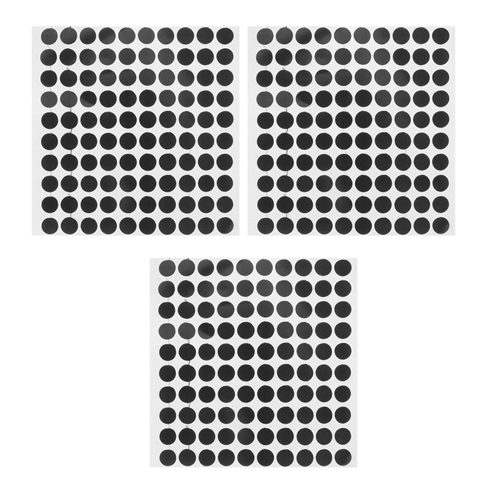 3 Sheets of Snooker Marking Stickers Billiard Black Spots Pool Table Marking Supplies