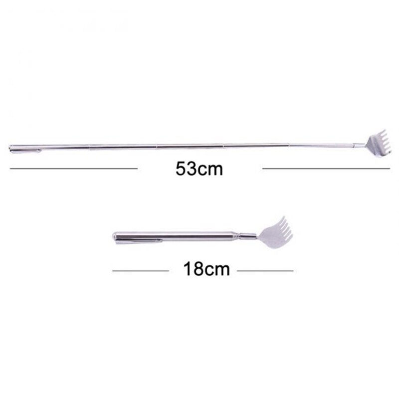Extendable Scratching Backscratcher Telescopic Massage Claw For Back Scraper Relax Massage Back Anti-itch Pen Relieve Scratcher: 1 Pc Silver