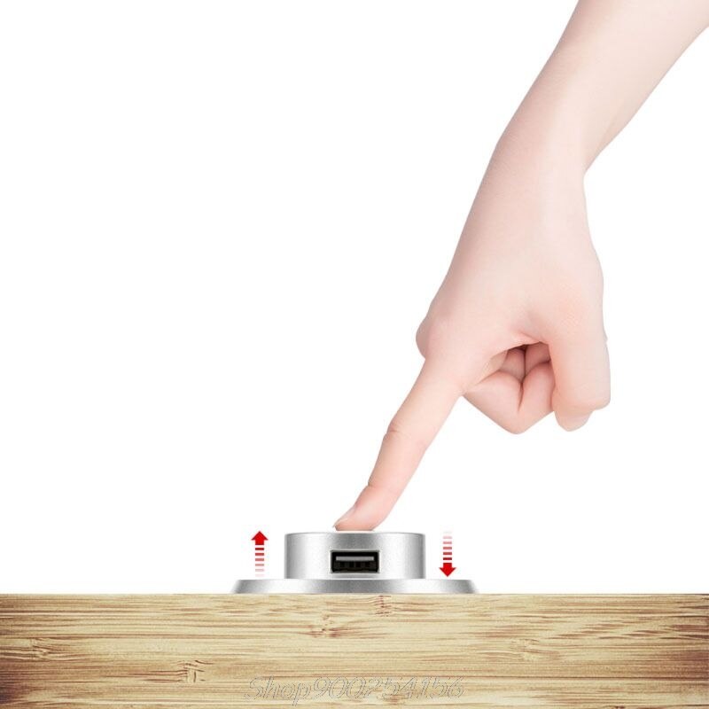 Pop-up In-Desk Slot USB 2.0 3 Ports Hub Splitter Adapter for Laptop PC Computer S02 20