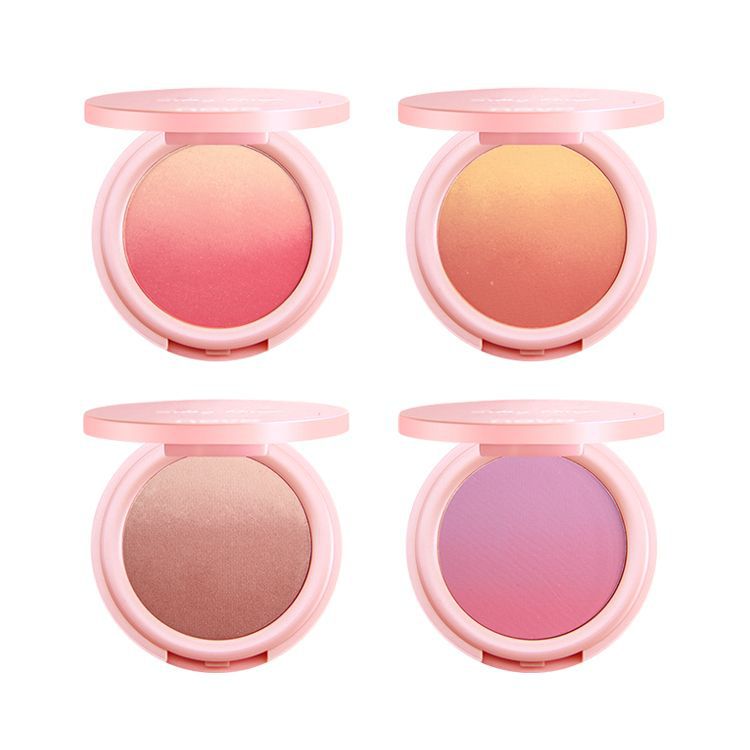 5259 Zoete Roze Geleidelijke Blush Naakt Make-Up Natuurlijke Goede Teint Twee Kleuren