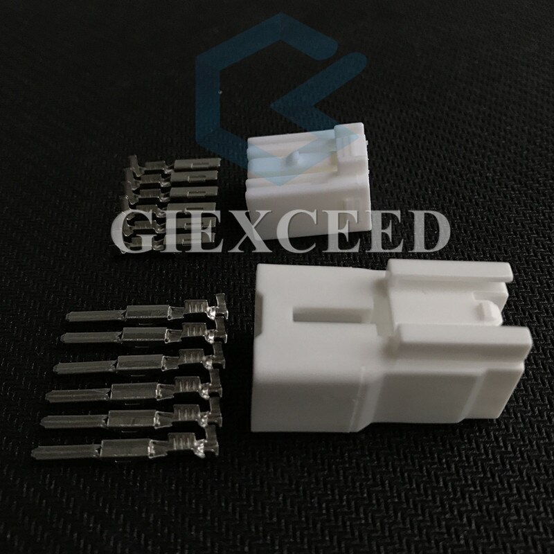 2 Sets 6 Pin MG651044 MG 651044 Automotive Wire Connector Female Male Socket