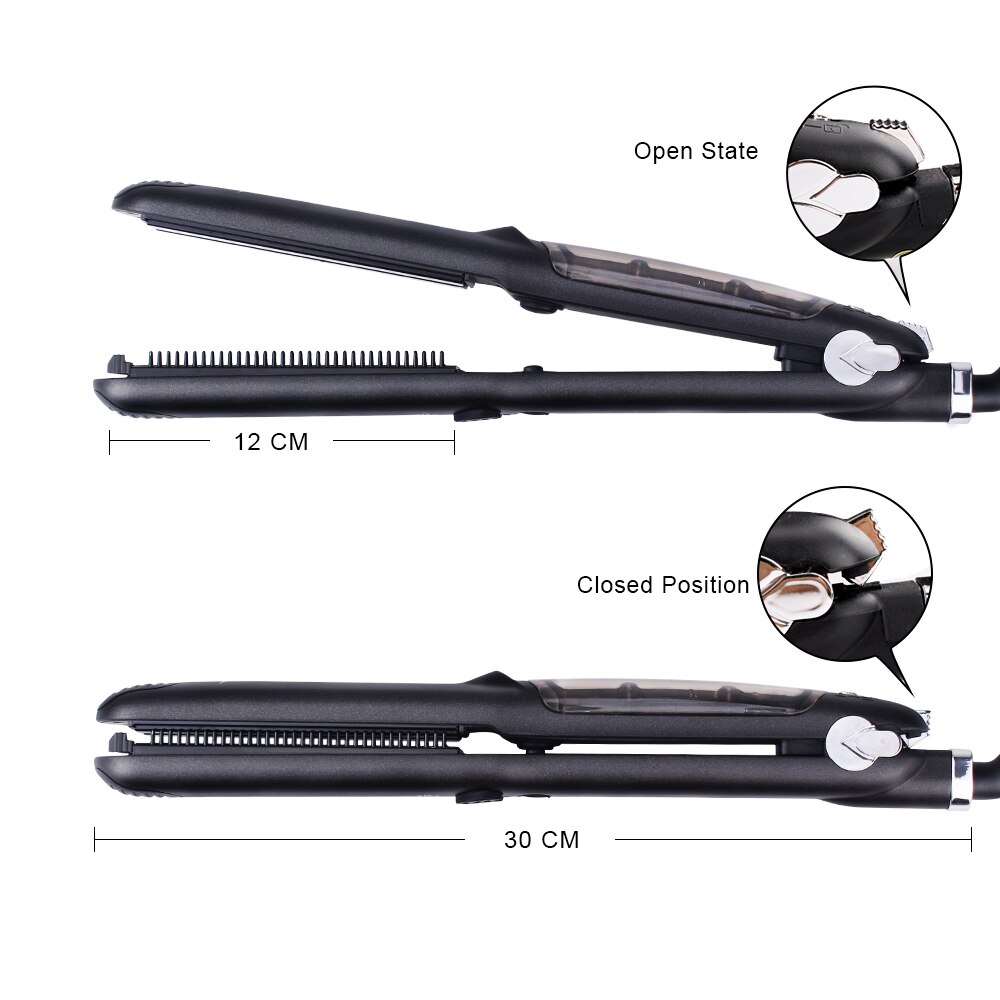 Hair Steam Straighteners Ceramic Vapor Steam Flat Iron Hair Straightener and Curler LED Display Control Temp
