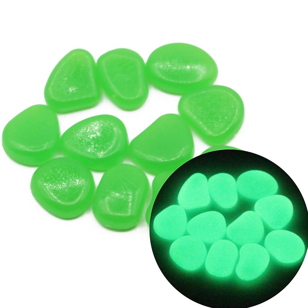 200PCS pcs Garden Glow in the Dark Luminous Pebbles for Walkways Plants Aquarium Decor Glow Stones Garden Decoration