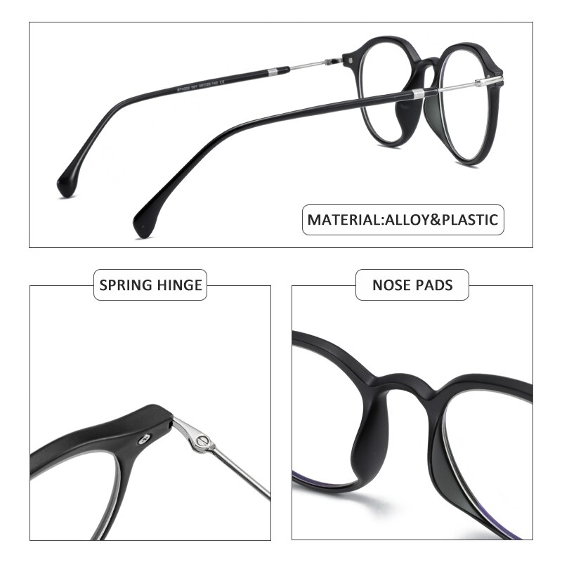 ZENOTTIC-Montura de gafas redondas de acetato Vintage para hombre y mujer, gafas graduadas de de lujo para miopía, óptica Retro