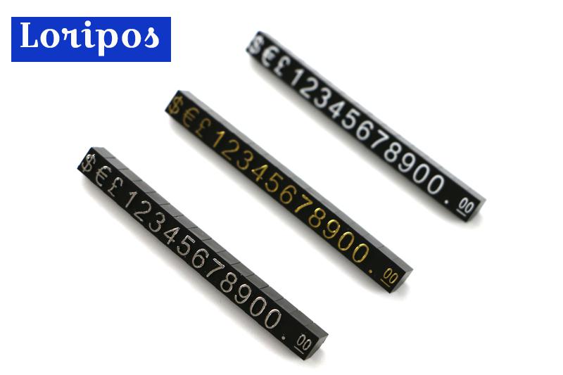 Reloj anillo joyería precio cubo visualización joyería Etiqueta de precios Euro Precio cubos número dólar GBP Kit joyería Etiqueta de precios soporte de mesa