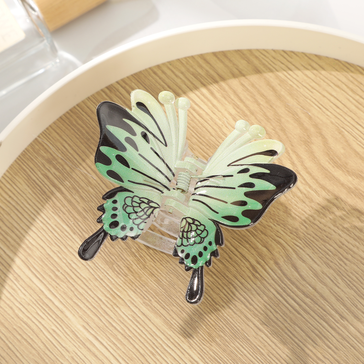 Nueva pinza para el pelo de mariposa de Hada, Clip de cangrejo de Color caramelo, Clip de tiburón de princesa dulce de verano para mujer y niña, horquilla, accesorios para el cabello: Morado