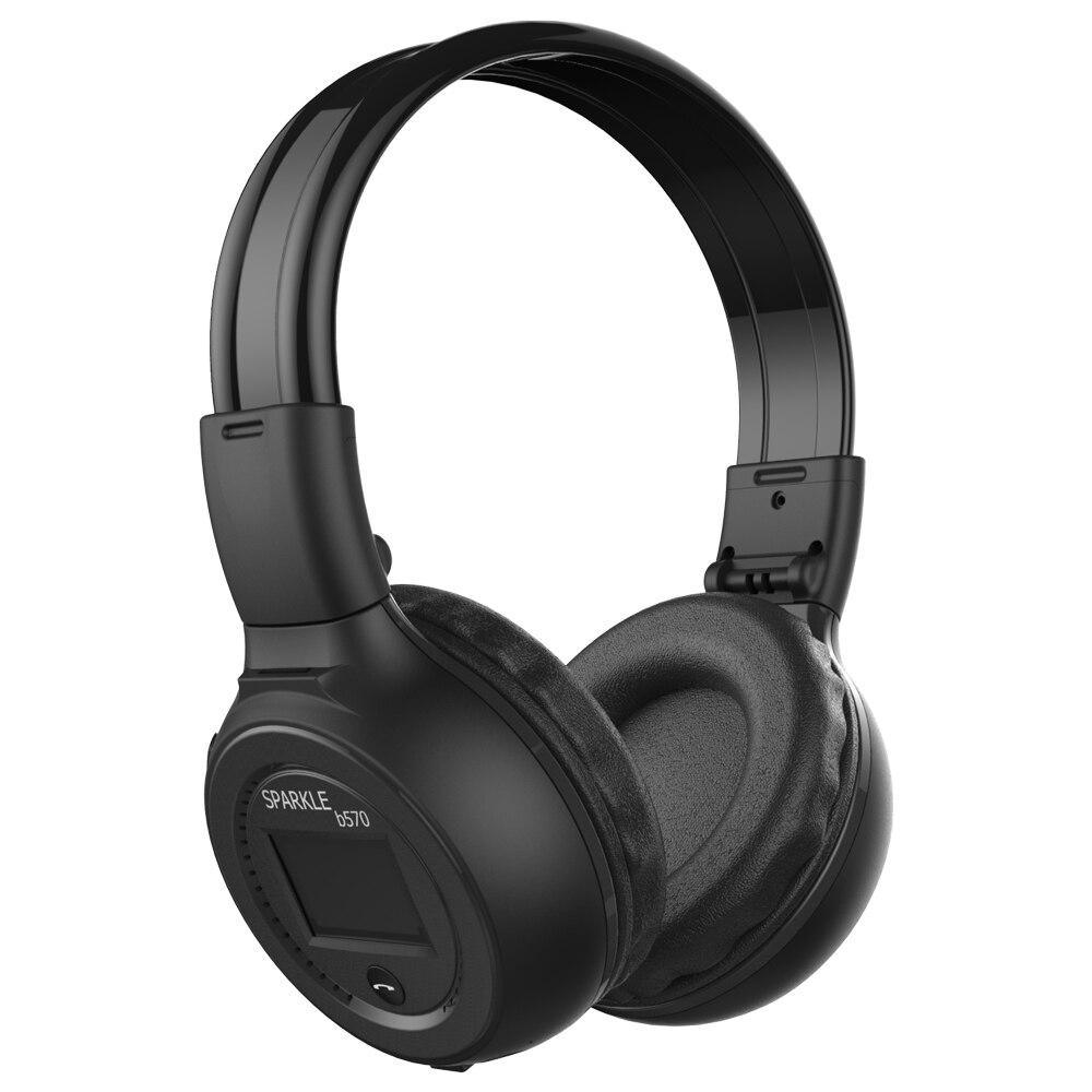 ZEALOT B570 Stereo Bluetooth Wireless Headphone With Mic Handsfree Headset with fm radio for iPhone Samsung Support TF Card: Black