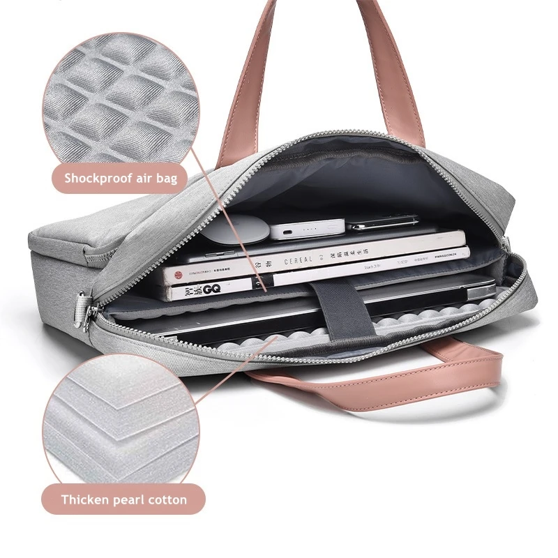 Stødsikker messenger laptop taske 14,15,16 tommer, håndtaske dokumentmappe mand dame skuldertaske til macbook notebook tablet pc taske