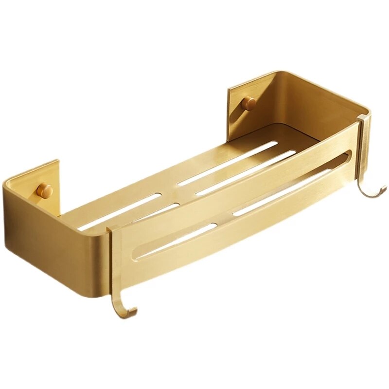 Étagère d&#39;angle murale en aluminium brossé, pour salle de bain, baignoire, douche, shampoing: square shelf 1