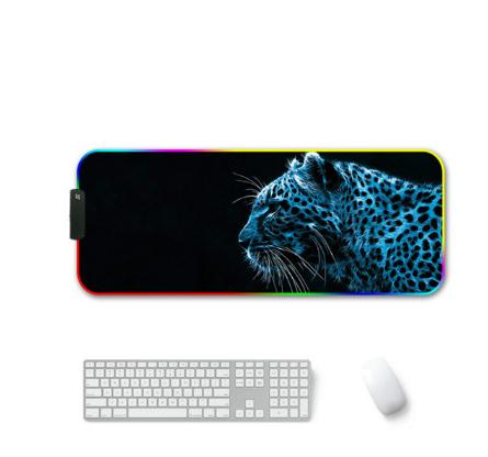 Grand tapis de souris RGB lumineux 7 couleurs LED, parfait pour PC de bureau, ordinateur portable, jeu Gamer: 800x300x3mm G