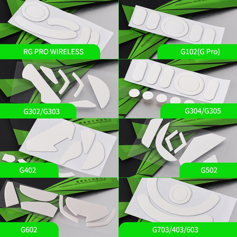 1Set 0.6Mm Witte Muis Pads Gaming Muis Voeten Muis Skate Voor Logitech G Pro Draadloze En Anderen Model