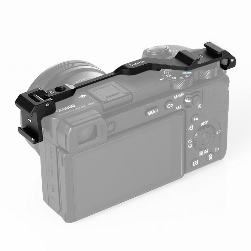 Selens Doppel Kalten Schuh Montieren Umzug Platte Für Sony Alpha A6600 Kamera Vlog Anlage Für Mikrofon oder Blitz Licht Befestigen