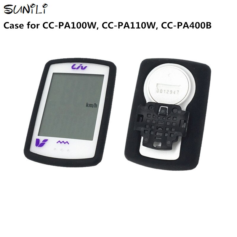 Funda genérica de Gel para bicicleta CATEYE CC-PA100W, funda de para ordenador GPS, para CC-PA110W CatEye, color negro, para CC-PA400B
