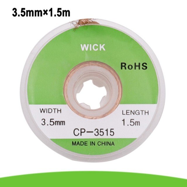 Suction Wire CP/CP-2515/CP-3015/CP-3515 2/2.5/3/3.5mm Desoldering Braid Solder Remover Copper Core Spool Wire Cable: CP 3515