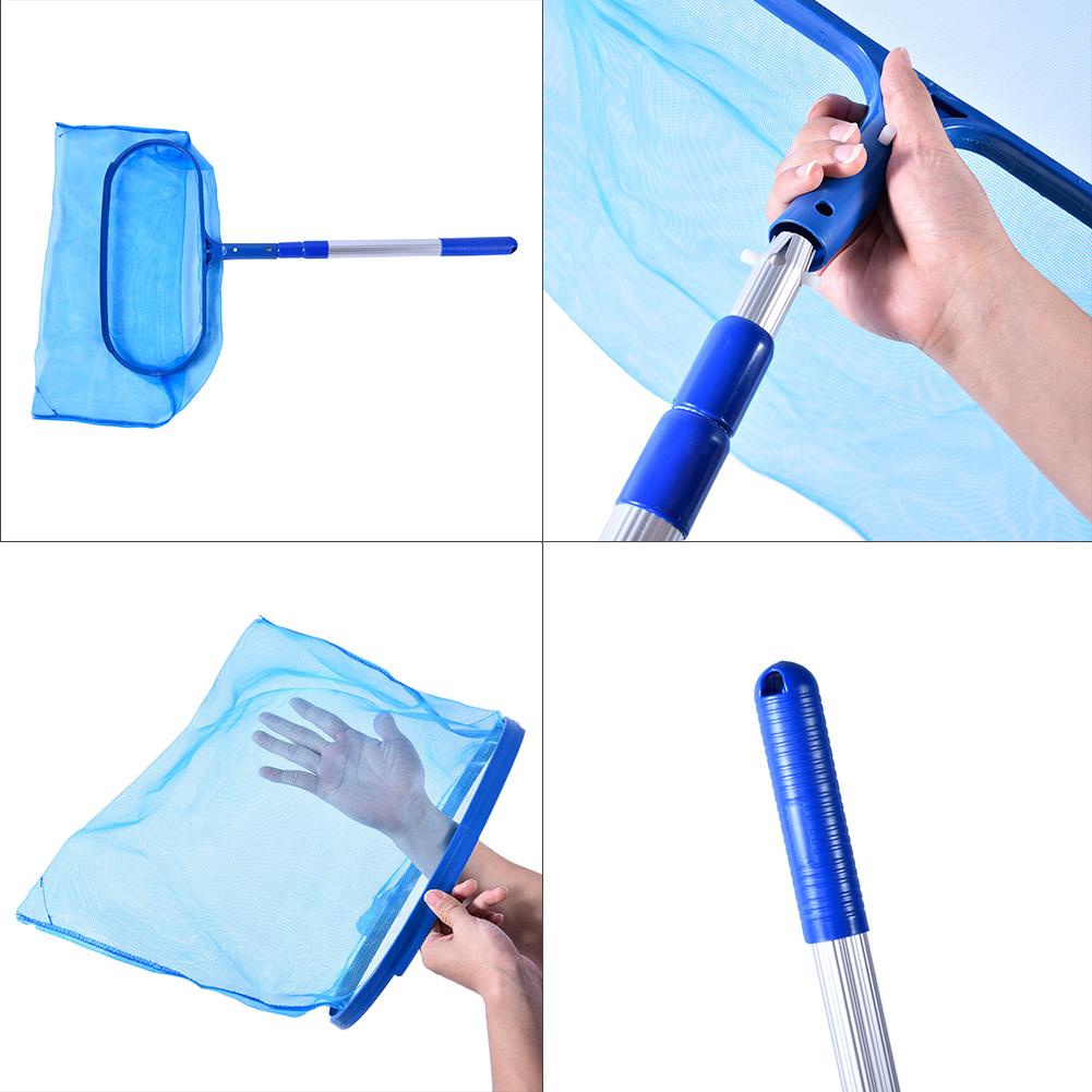 Deep Skimmer Net with 17"-40" Telescopic Pole Leaf Skimmer Fine Mesh Net Rake Net for Cleaning Above Ground Inground Pool Tu