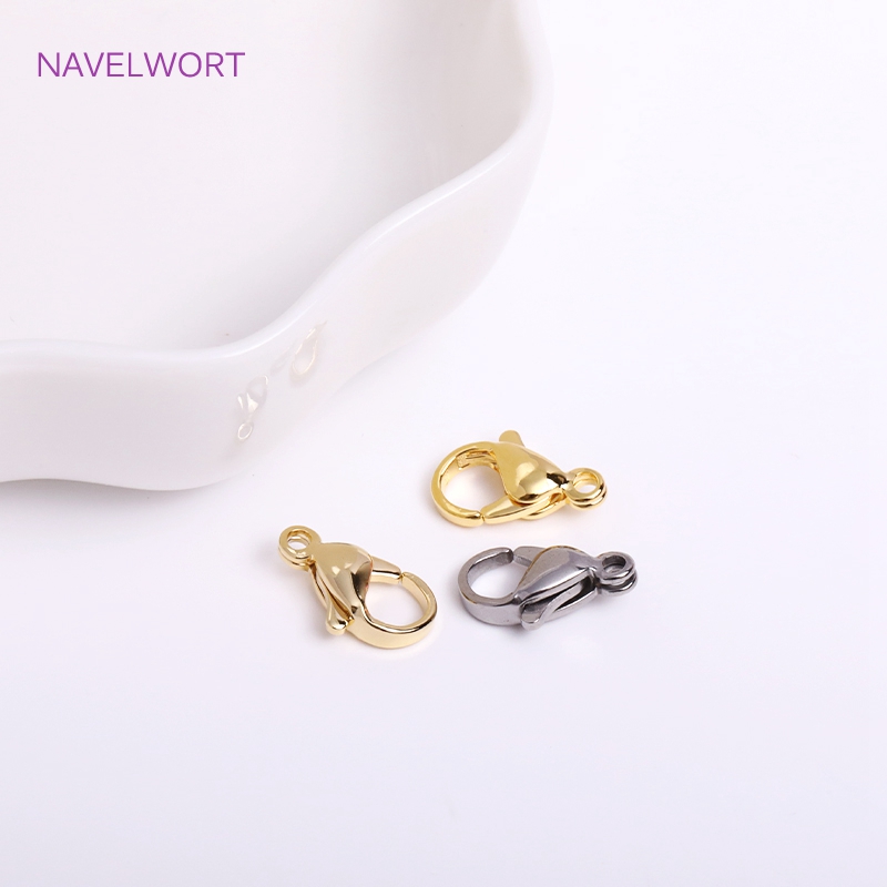 bisuteria materiales por mayor Cierres de langosta de acero inoxidable para fabricación de joyas, accesorios para fabricación de pulseras DIY, materiales de joyería al por mayor, 10mm/12mm