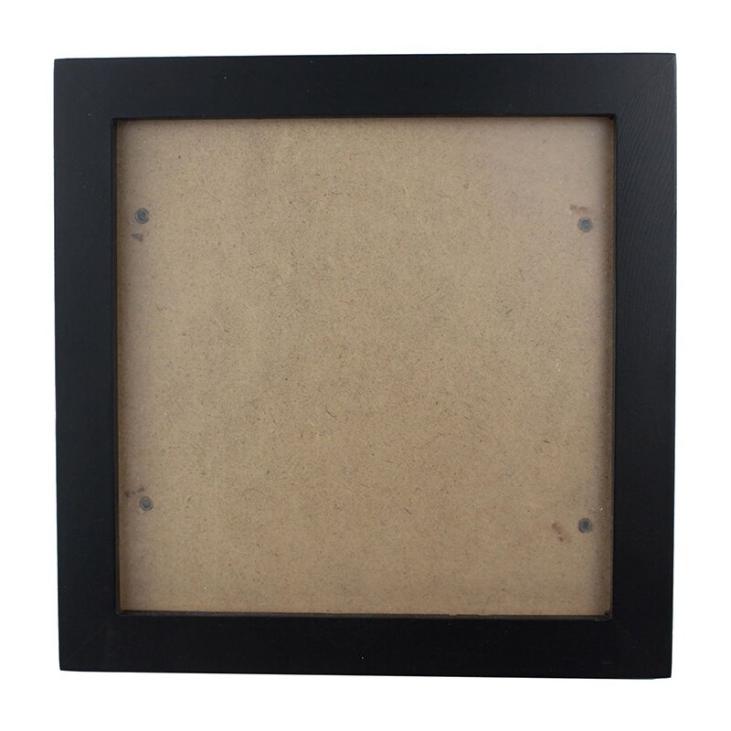 Square Thick Pine Wood Photo Frame Wall Picture Frame: Black 6inch