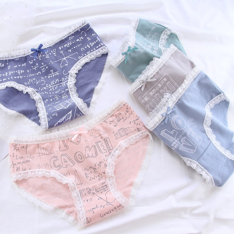 Bielizna dla dziewcząt 5 sztuk/worek nowa bawełna piękne majtki w środkowej talii majtki dla nastolatek nastolatki bliscy L XL