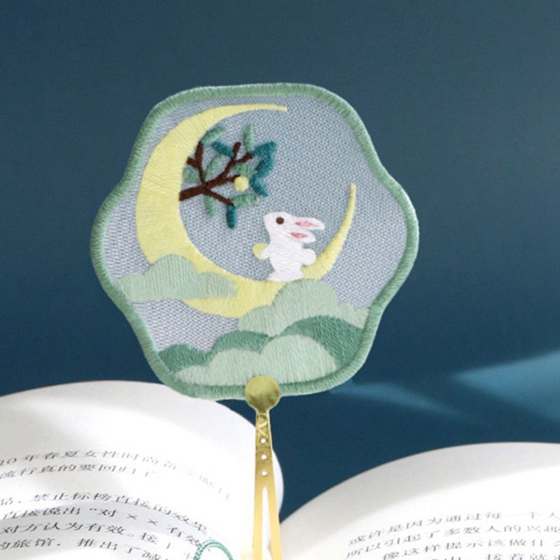 DIY Material Package Antique Bookmark Classical Self-embroidered Bookmark Material Package Embroidery Kit Embroidery Handmade