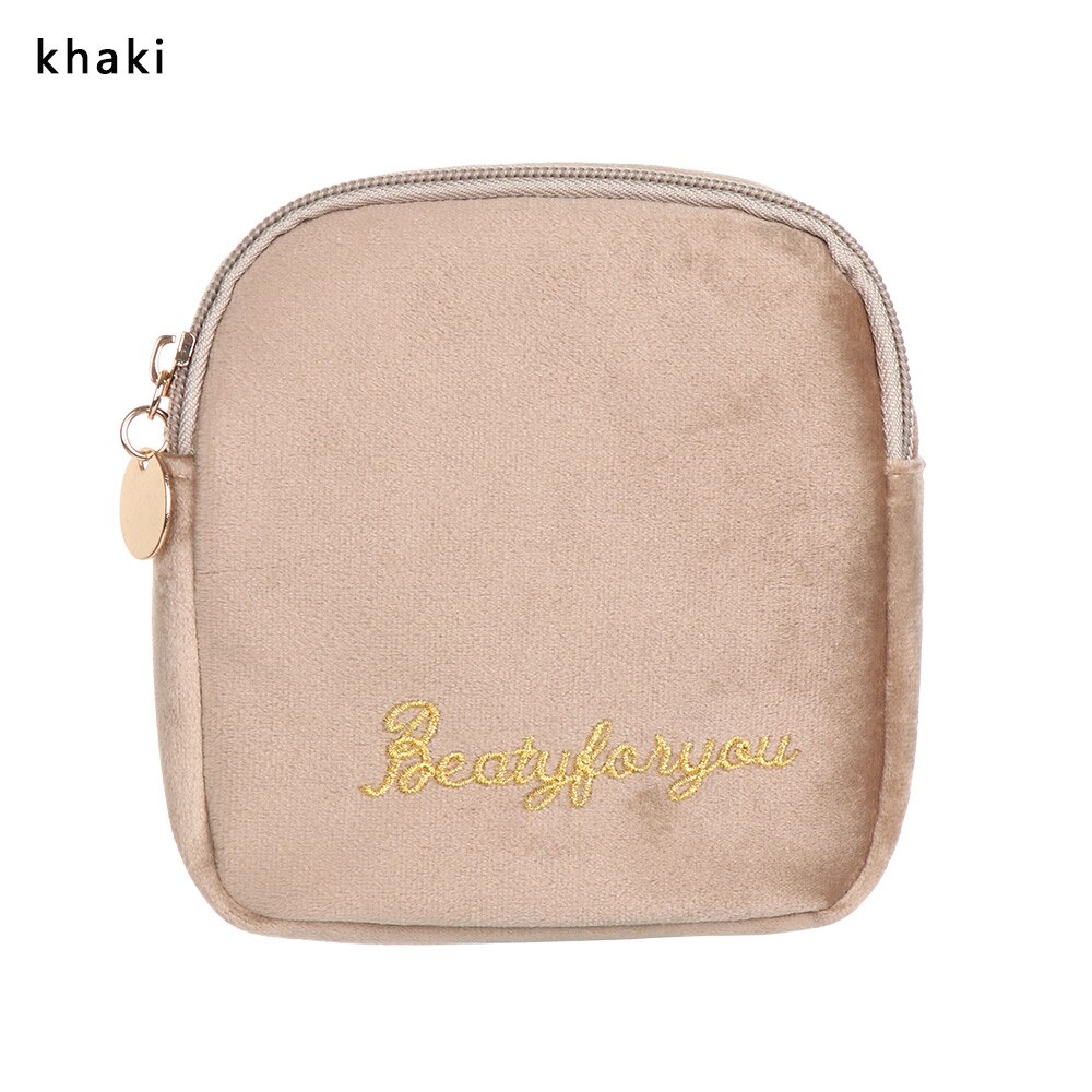 1PC Sanitary Napkin Storage Bag Canvas Pad Makeup Bag Coin Purse Jewelry Organizer Credit Card Pouch Case Tampon Packaging: A-kuaki