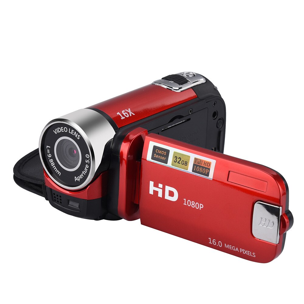 Mini Portátil de 2.7 "Tft LCD Câmera de Vídeo Digital Camcorder HD 720 P 16X Zoom DV COMS Câmera de Vídeo suporte de gravação TF c617: Red